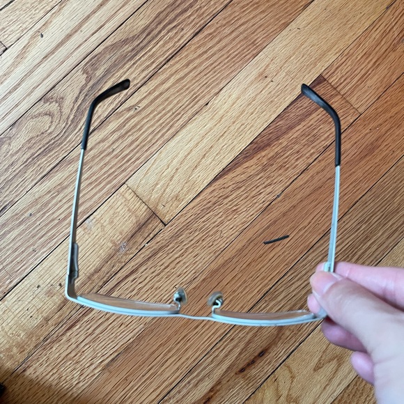 RJ Vintage Titanium Light weight half Rim frame Rectangle gunmetal pewter unisex - Picture 5 of 8